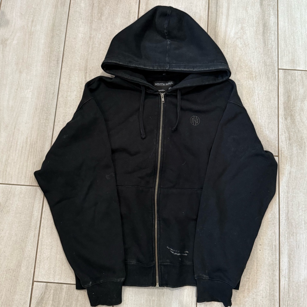 Ninth Hall Fundamentals Black wash ZIP UP